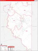 La Salle Parish (), La Carrier Route Wall Map